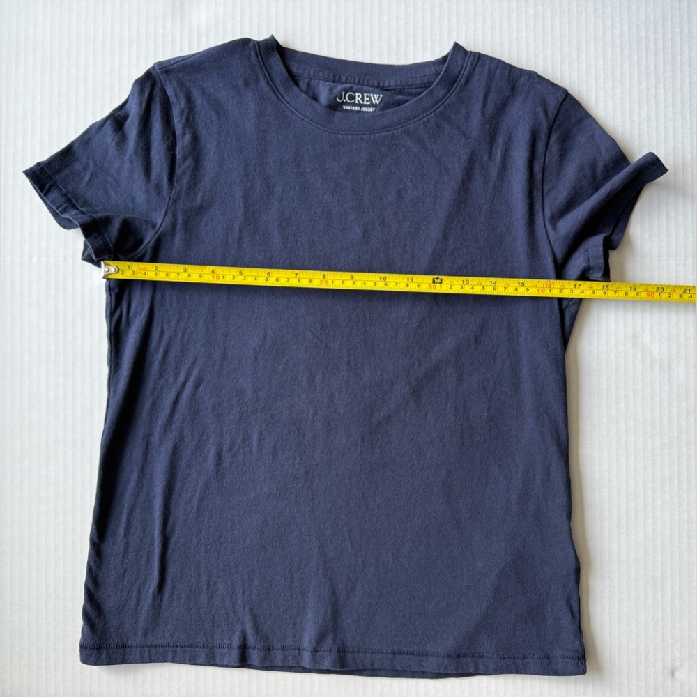 J. Crew Vintage Jersey Classic-Fit Crewneck T-Shirt Navy Blue Size S BY359 - Picture 5 of 9